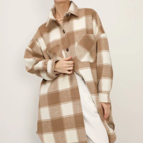 Storets oversized plaid shacket jacket size small/medium - Picture 1 of 5